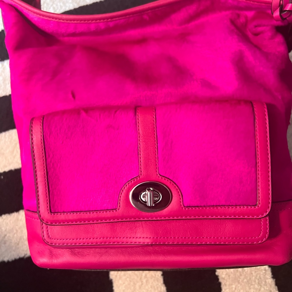 EUC Coach Large Haircalf & Leather Duffle Bag - Picture 5 of 16